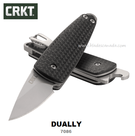 CRKT Dually Compact SlipJoint Folding Knife, GRN Black, CRKT7086